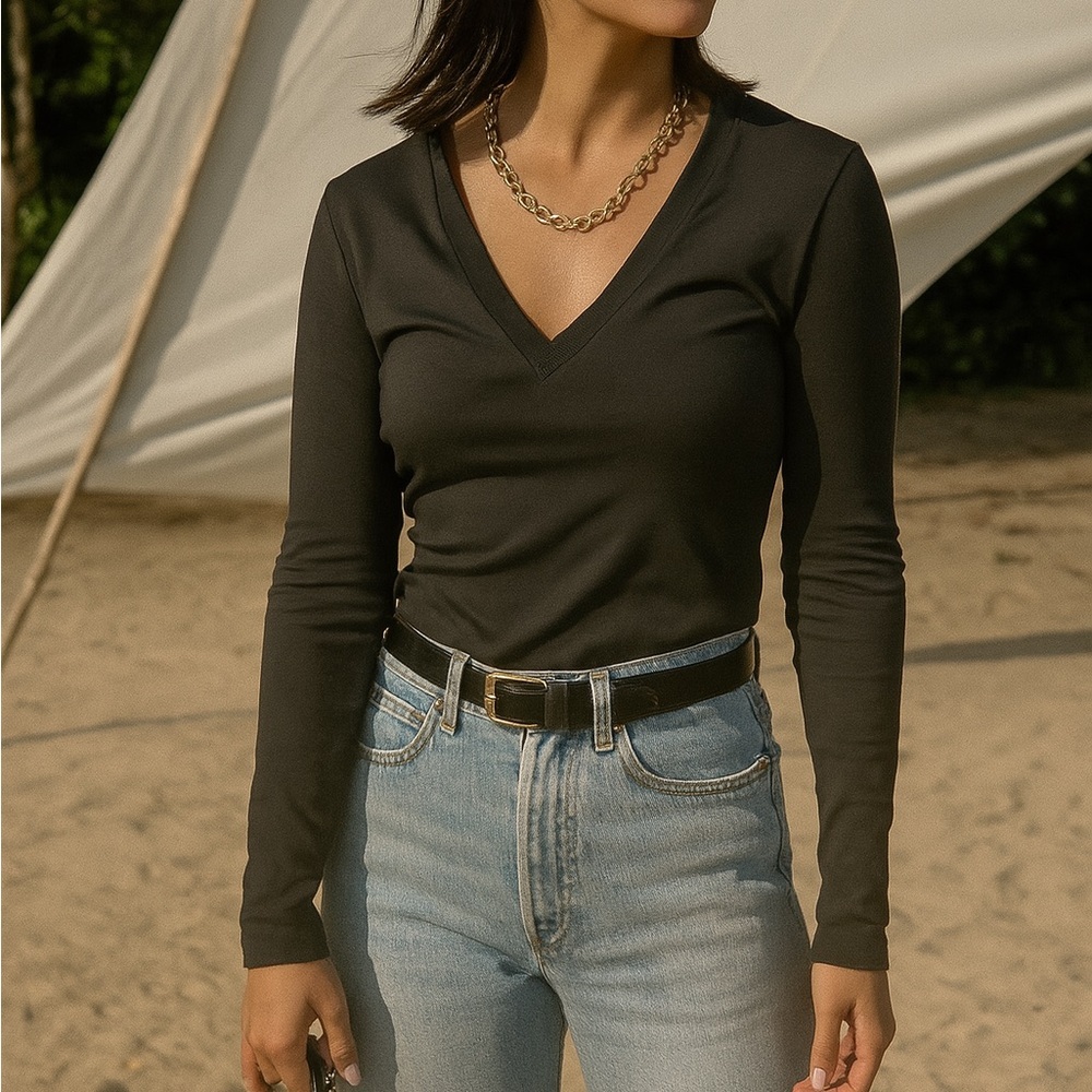 Dorothee‎ Schumacher ALL TIME FAVORITES V Neck Long Sleeve Shirt